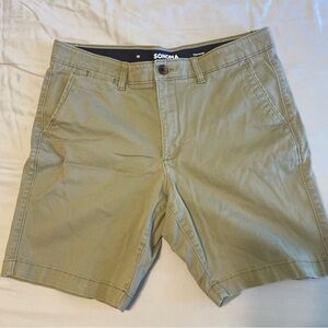 Sonoma Men's Tan Flat Front Shorts